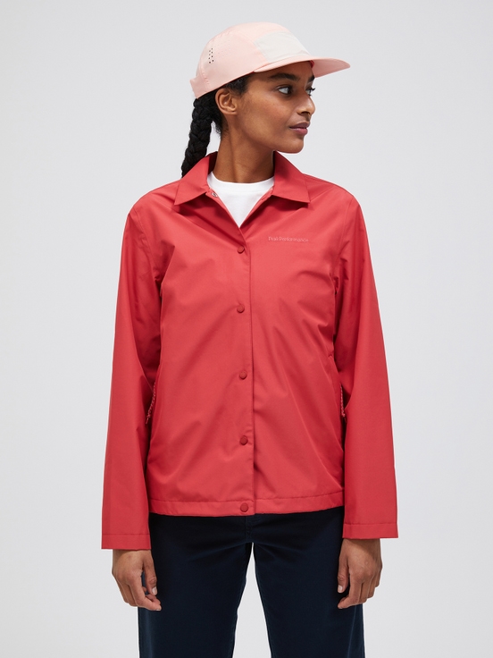 Red Women Peak Performance 2l Coach Shell Jacket | US-DHEGN2364