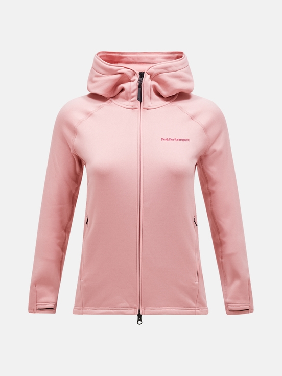 Rose Women Peak Performance Chill Light Zip Hood Midlayers | US-KGVCJ9162