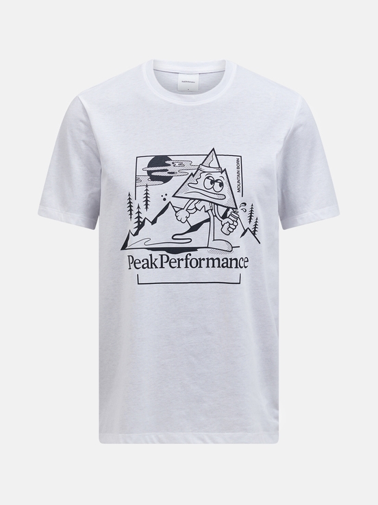 White Men Peak Performance Explore Graphic T-shirt | US-HOAIY9701