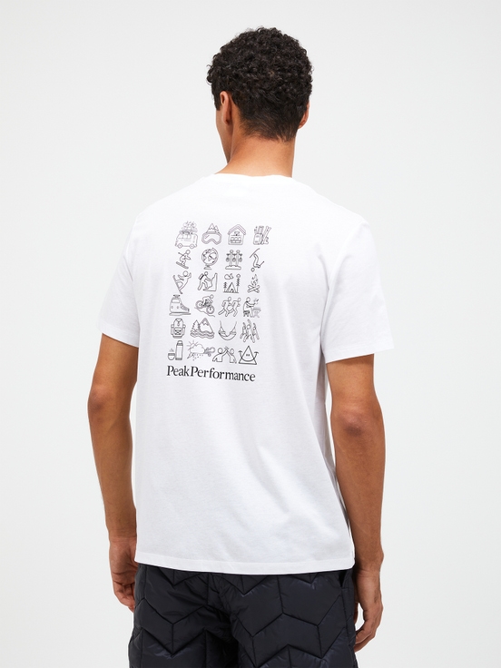 White Men Peak Performance Explore Graphic T-shirt | US-VIEWM4015