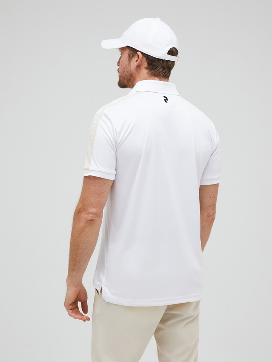 White Men Peak Performance Player Polo Shirts | US-QHLFX3715