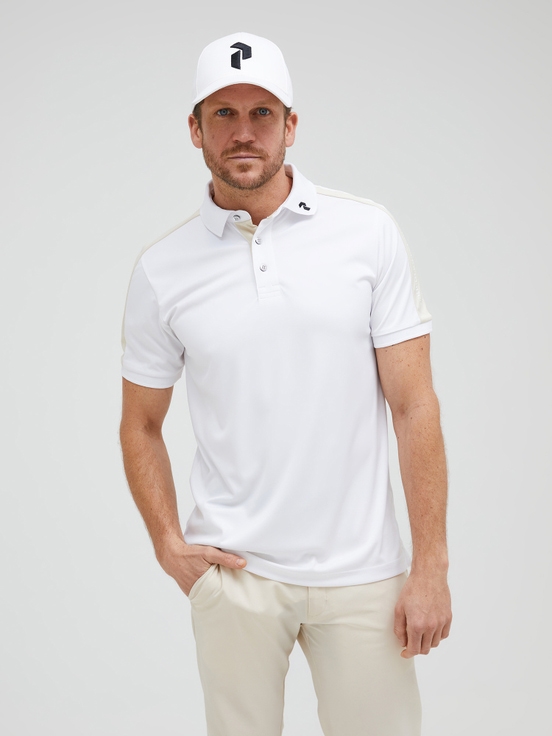 White Men Peak Performance Player Polo Shirts | US-QHLFX3715