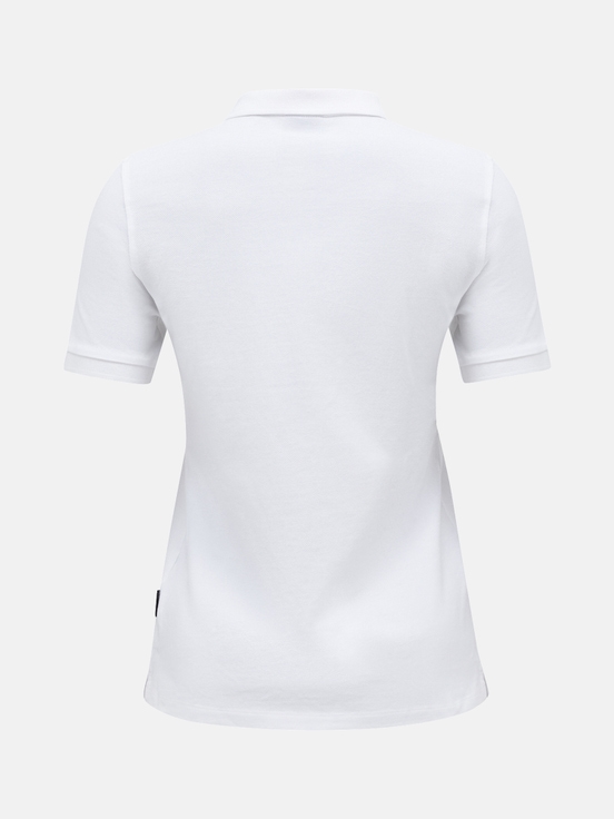 White Women Peak Performance Classic Cotton Polo Shirts | US-KWNDC2640