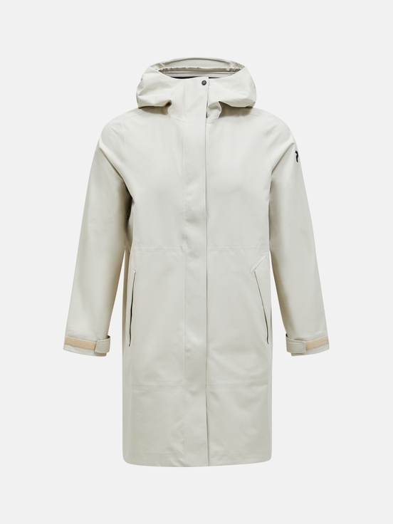 White Women Peak Performance Cloudburst Hipe 2.5l Shell Coat | US-ATZIH6157