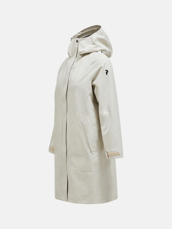 White Women Peak Performance Cloudburst Hipe 2.5l Shell Coat | US-ATZIH6157