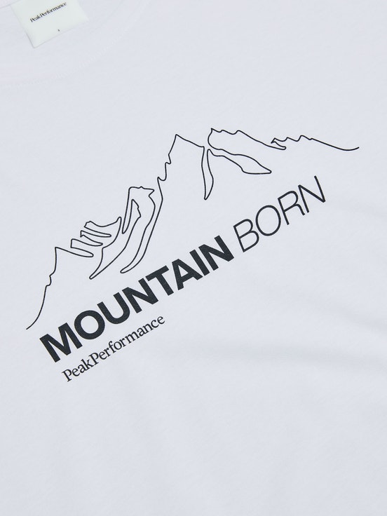 White Women Peak Performance Explore Graphic T-shirt | US-DENOW0861