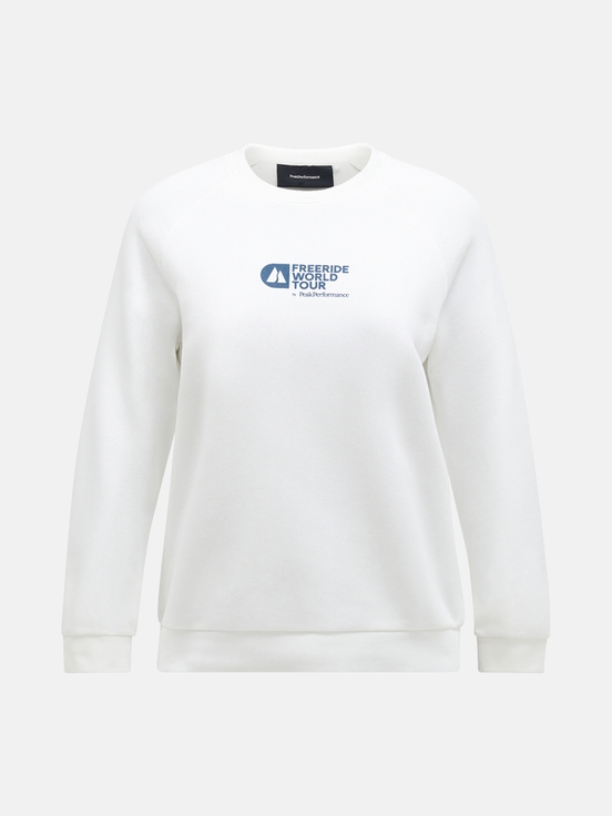 White Women Peak Performance Fwt Logo Crew Sweatshirt | US-JOZRH0826