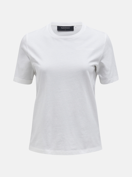 White Women Peak Performance Original Small Logo T-shirt | US-FOKED6587