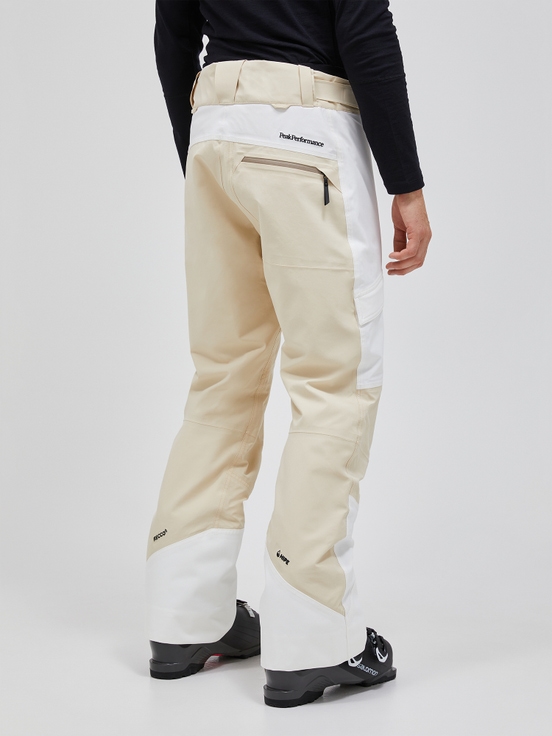 White / Cream Men Peak Performance 2l Insulated Shell Stretch Ski Pants | US-CBFVE7213