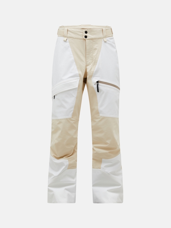 White / Cream Men Peak Performance 2l Insulated Shell Stretch Ski Pants | US-CBFVE7213