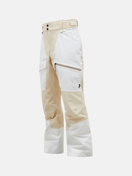 White / Cream Men Peak Performance 2l Insulated Shell Stretch Ski Pants | US-CBFVE7213