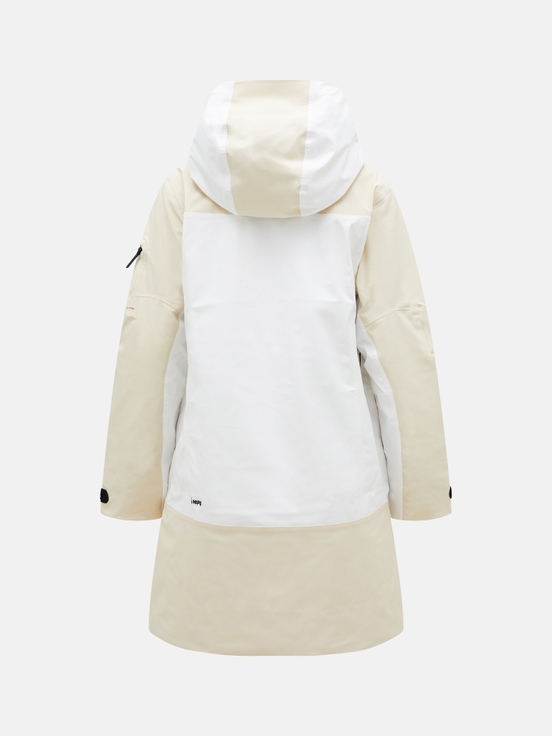 White / Cream Women Peak Performance 2l Insulated Shell Stretch Parka | US-FVEPN9185