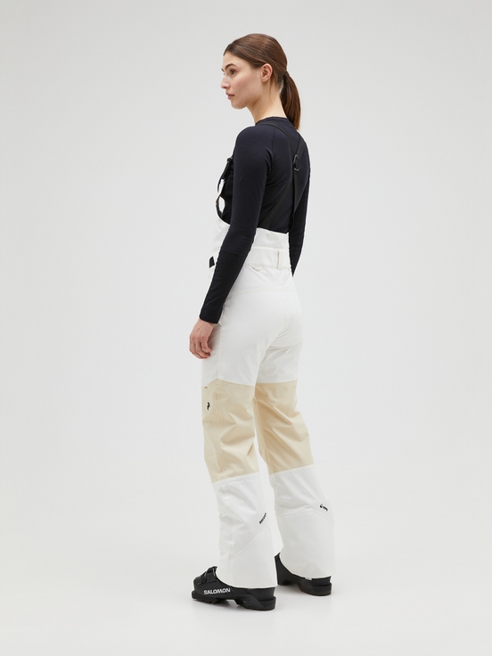 White / Cream Women Peak Performance 2l Insulated Shell Stretch Bib Pants | US-YIUNC0853