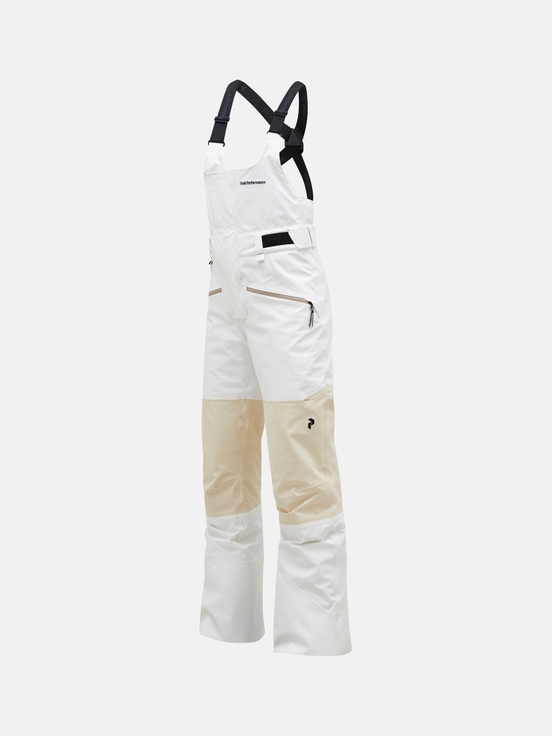 White / Cream Women Peak Performance 2l Insulated Shell Stretch Bib Pants | US-YIUNC0853