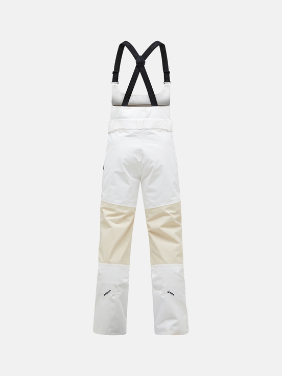 White / Cream Women Peak Performance 2l Insulated Shell Stretch Bib Pants | US-YIUNC0853