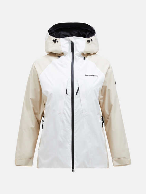 White / Cream Women Peak Performance Insulated 2l Ski Jacket | US-VTEPL3704