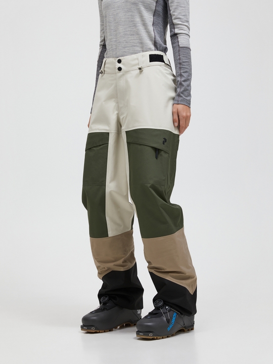 White / Olive / Khaki Women Peak Performance Gravity Gore-tex 3l Shell Ski Pants | US-RJVAE0792