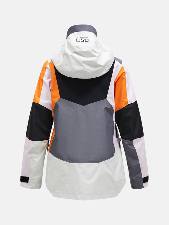 White / Orange Women Peak Performance Vertical Gore-tex Pro Ldn 3l Shell Ski Jacket | US-WCYGP2648