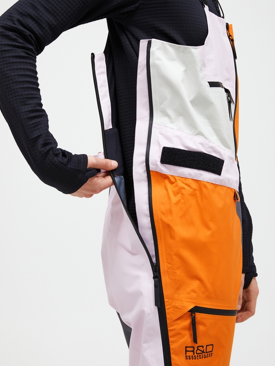 White / Orange Women Peak Performance Vertical Gore-tex Pro Ldn 3l Shell Bib Pants | US-RTOFJ6238