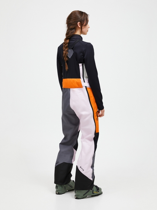 White / Orange Women Peak Performance Vertical Gore-tex Pro Ldn 3l Shell Bib Pants | US-RTOFJ6238