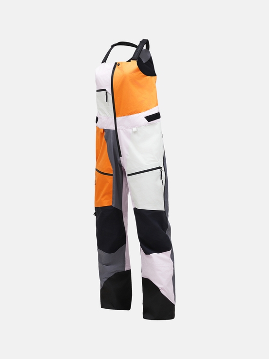 White / Orange Women Peak Performance Vertical Gore-tex Pro Ldn 3l Shell Bib Pants | US-RTOFJ6238