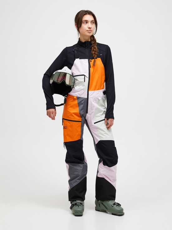 White / Orange Women Peak Performance Vertical Gore-tex Pro Ldn 3l Shell Bib Pants | US-RTOFJ6238