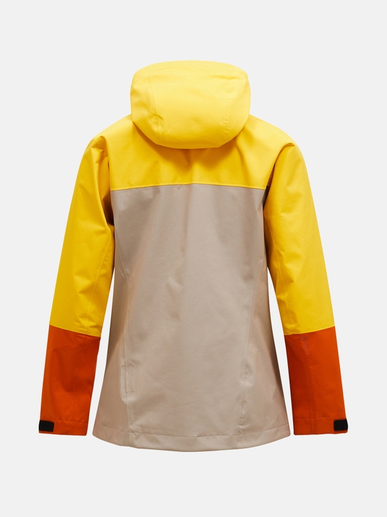 Yellow / Beige / Orange Women Peak Performance Trail Hipe Shell Jacket | US-YJDXK5670