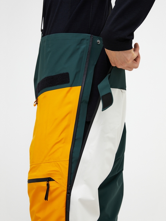 Yellow / White / Green Men Peak Performance Vertical Gore-tex Pro Ldn 3l Shell Bib Pants | US-WMRJK4860